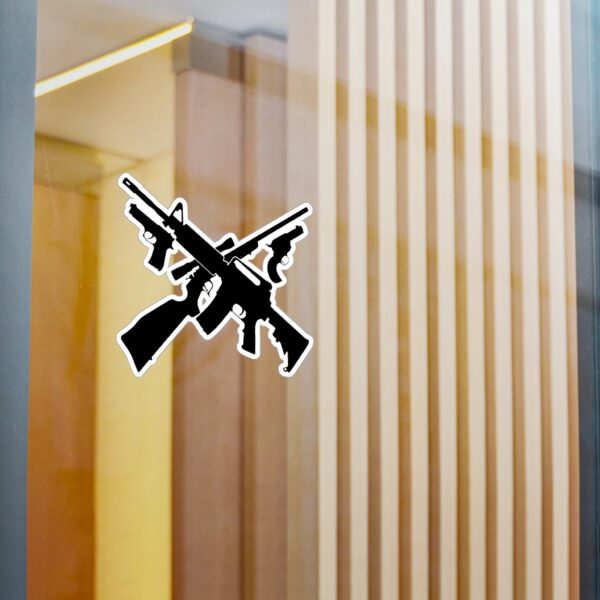 Crossed Firearms Kiss-Cut Vinyl Decal - Image 10