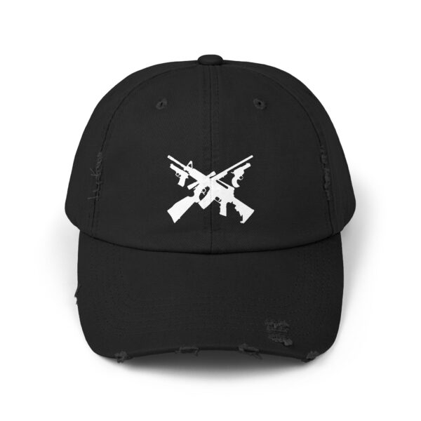 Crossed Firearms Distressed Cap