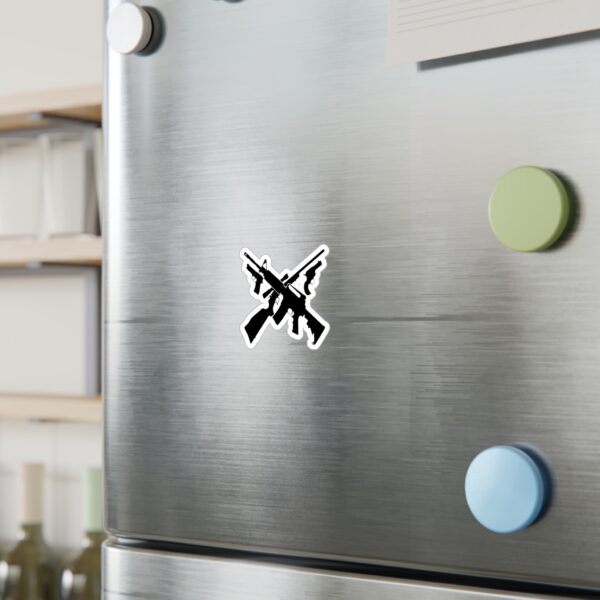 Crossed Firearms Kiss-Cut Vinyl Decal - Image 3