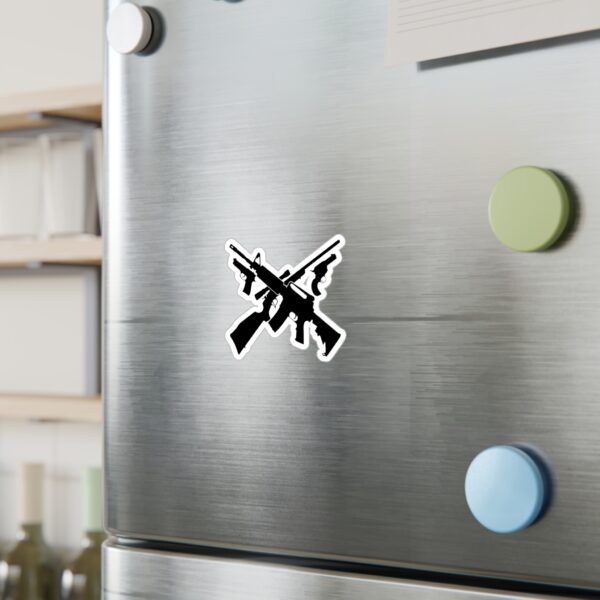 Crossed Firearms Kiss-Cut Vinyl Decal - Image 7