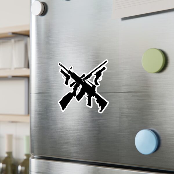 Crossed Firearms Kiss-Cut Vinyl Decal - Image 11