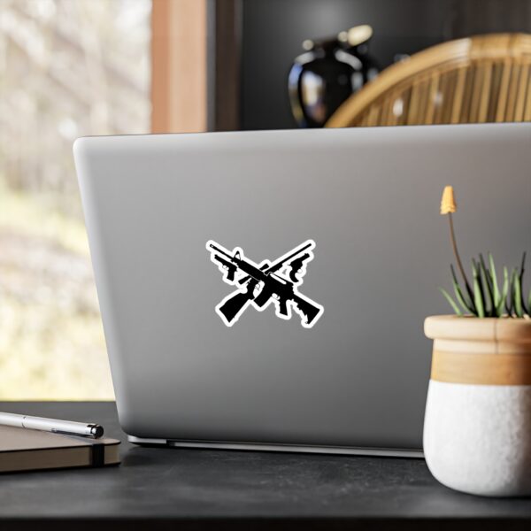Crossed Firearms Kiss-Cut Vinyl Decal - Image 8