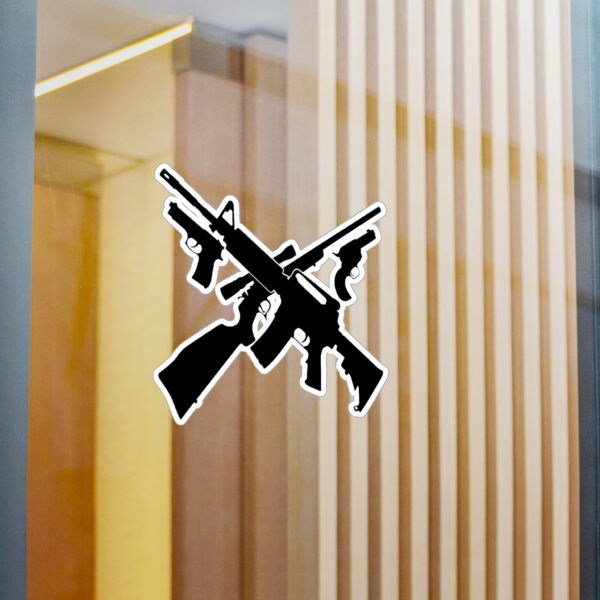 Crossed Firearms Kiss-Cut Vinyl Decal - Image 14