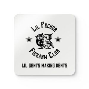 Lil Pecker Firearm Club Corkwood Coaster Set