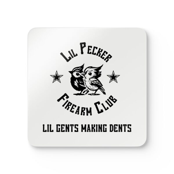 Lil Pecker Firearm Club Corkwood Coaster Set