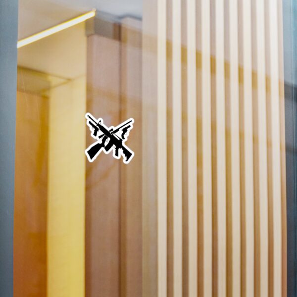 Crossed Firearms Kiss-Cut Vinyl Decal - Image 2