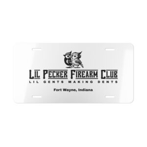 Lil Pecker Firearm Club Vanity Plate