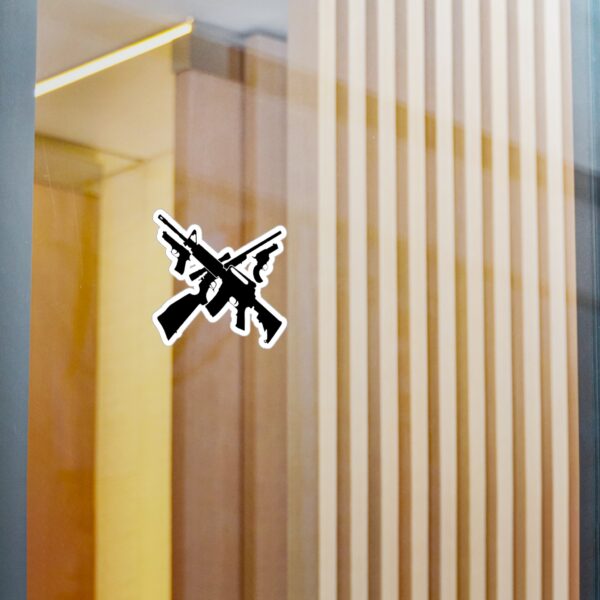 Crossed Firearms Kiss-Cut Vinyl Decal - Image 6