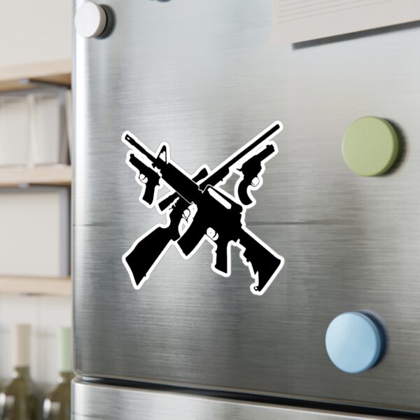 Crossed Firearms Kiss-Cut Vinyl Decal - Image 15