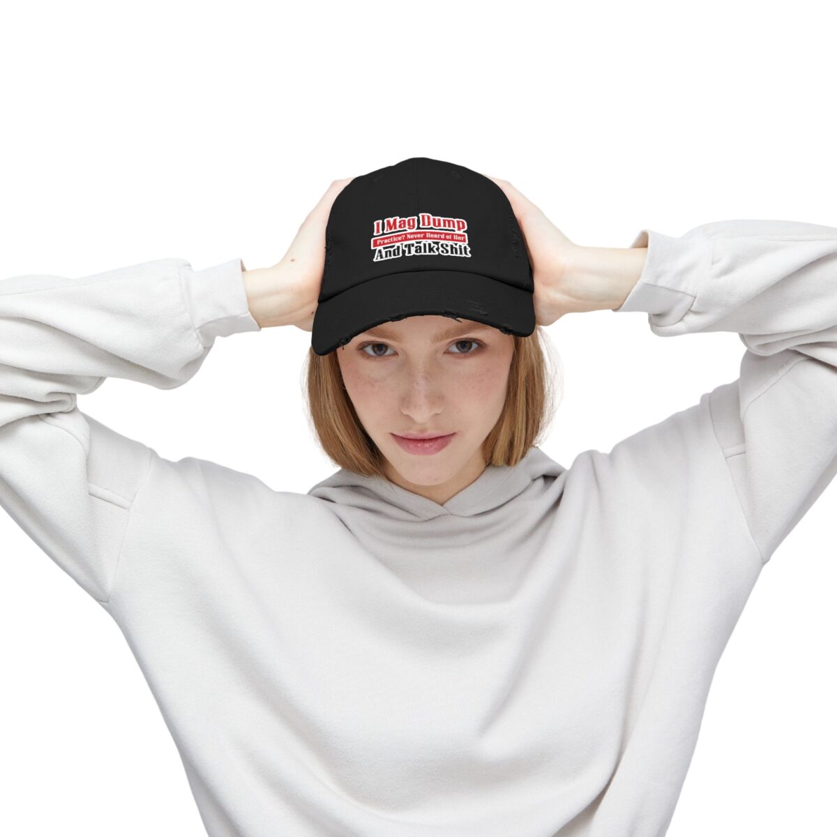 I Mag Dump and Talk Shit Distressed Cap - Image 3