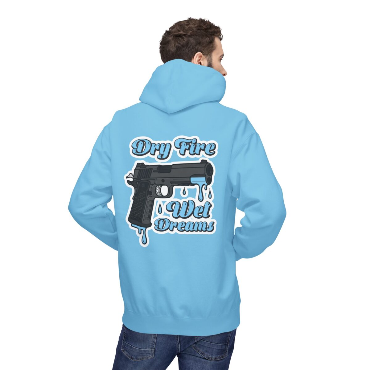 Dry Fire, Wet Dreams, Cowboy Fleece Hoodie - Image 3