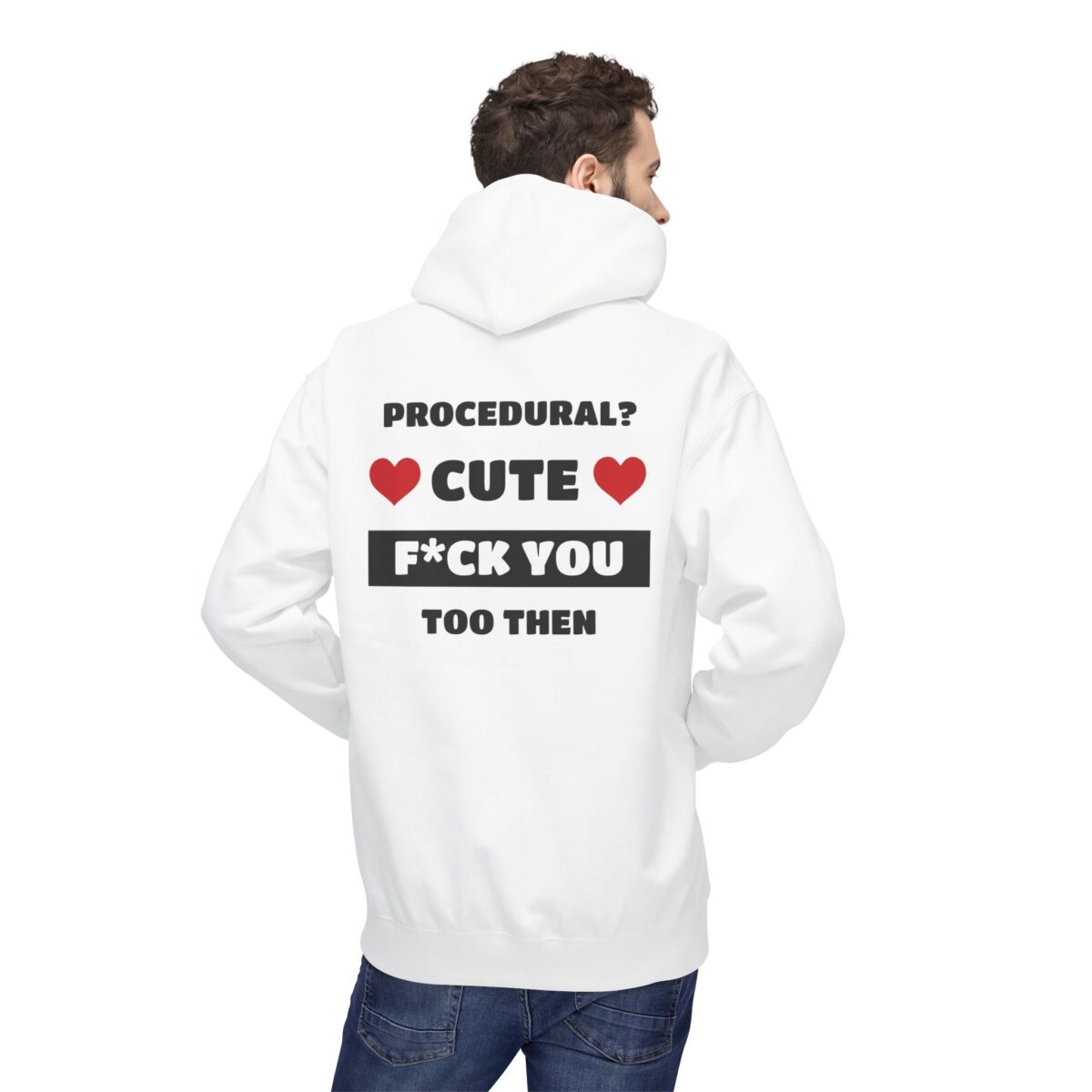 Procedural? Cute, Cowboy Fleece Hoodie - Image 4