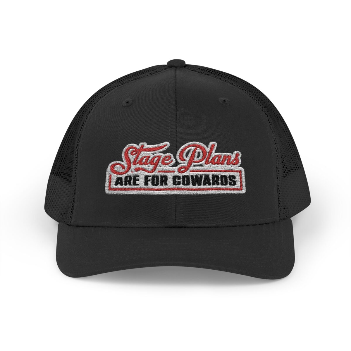 Stage Plans Are For Cowards Snapback Trucker Cap - Image 6
