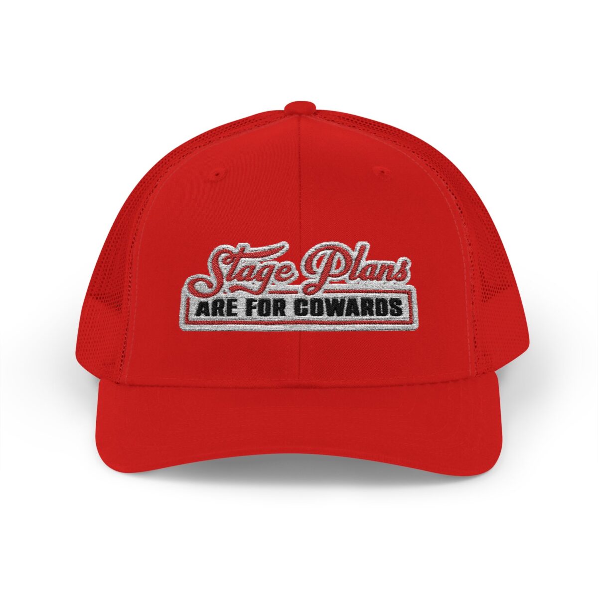 Stage Plans Are For Cowards Snapback Trucker Cap - Image 10